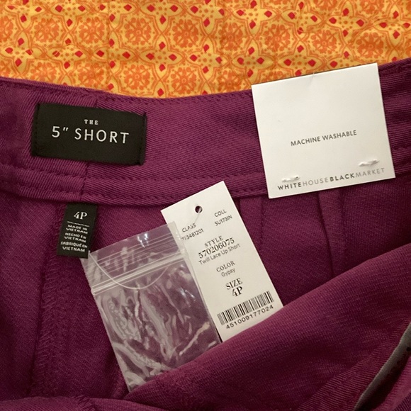 NWT White House Black Market, The 5" Short, Twill Lace Up, Color Gypsy, Size 4P - Picture 5 of 15